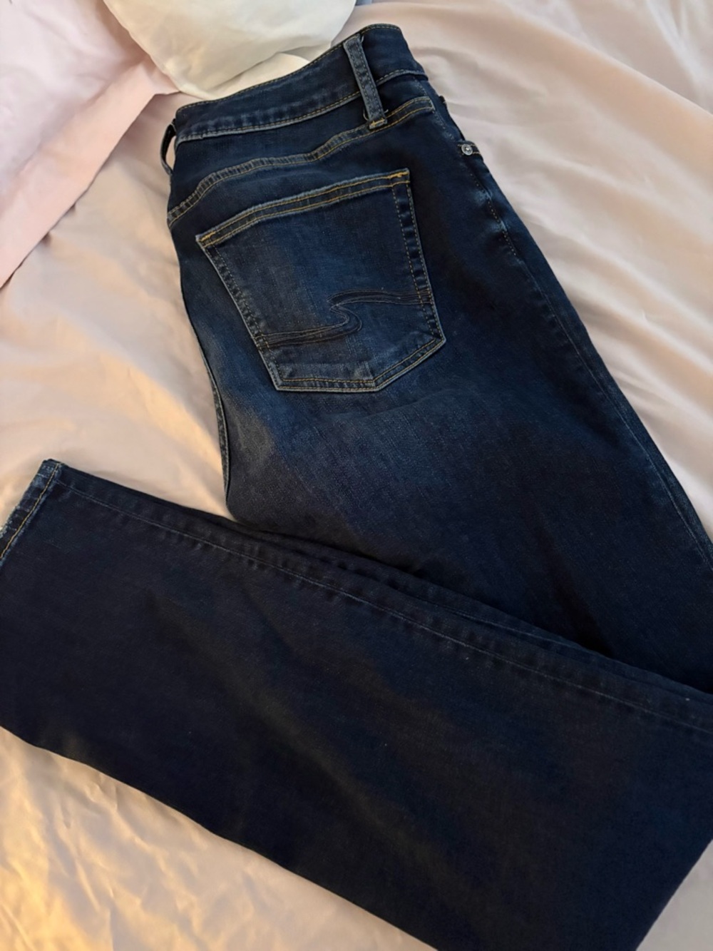 Silver Jeans Dark Blue Straight-Leg Women's Jeans
